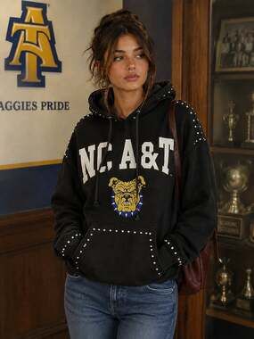Gameday Couture North Carolina A&T State University Aggies Studded Fleece Hoodie
